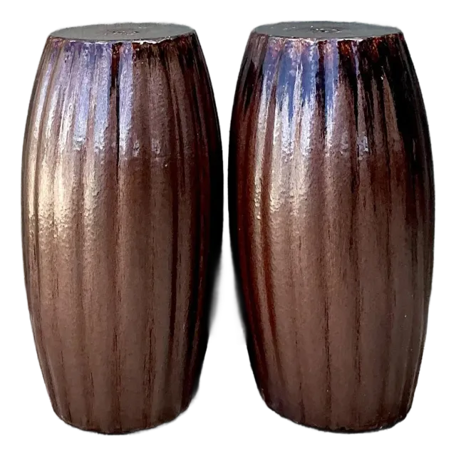 Vintage Glazed Ceramic Glazed Low Stools - A Pair — additional photo 5