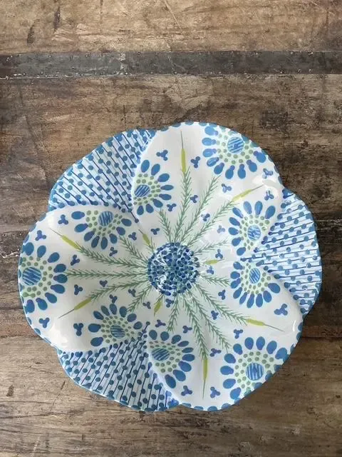 Vintage Glazed Ceramic Hand Painted Bowl — additional photo 2