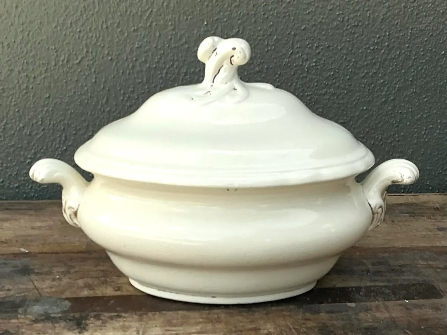 Vintage Glazed Ceramic Lidded Casserole — additional photo 5