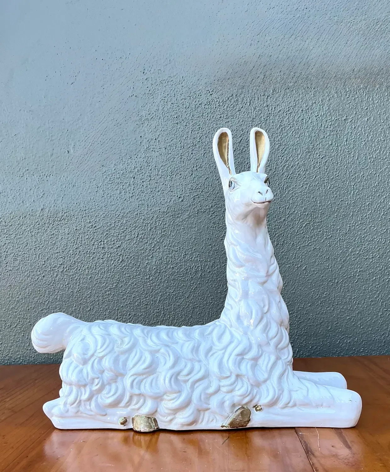 Vintage Glazed Ceramic Llama — additional photo 1