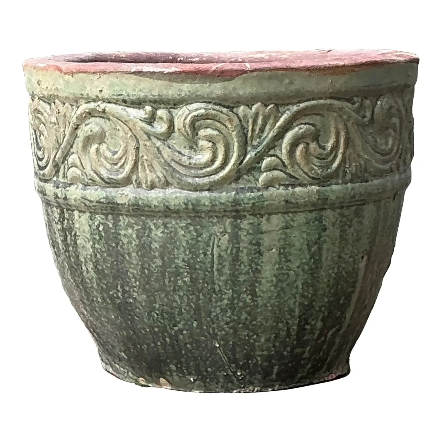 Vintage Glazed Ceramic Planter — additional photo 1