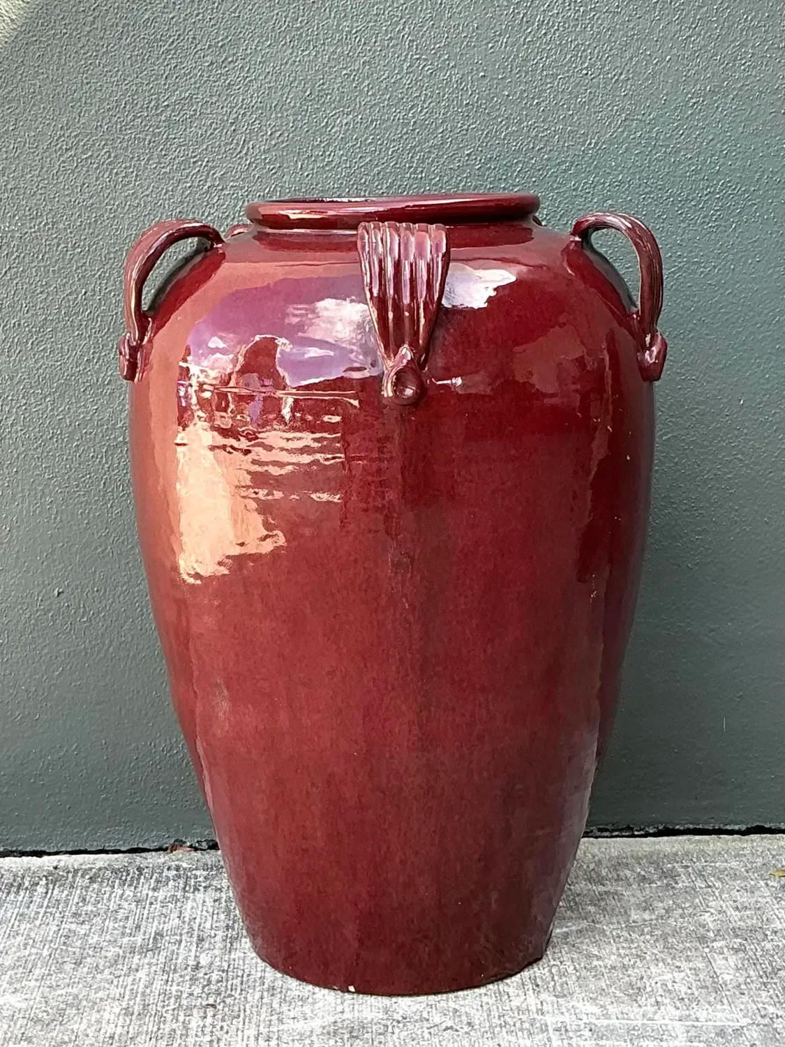 Vintage Glazed Ceramic Tall Stool — additional photo 2
