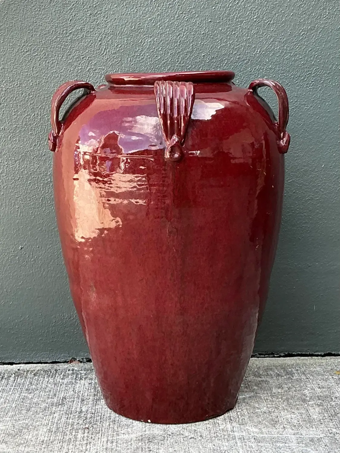 Vintage Glazed Ceramic Tall Stool — additional photo 3