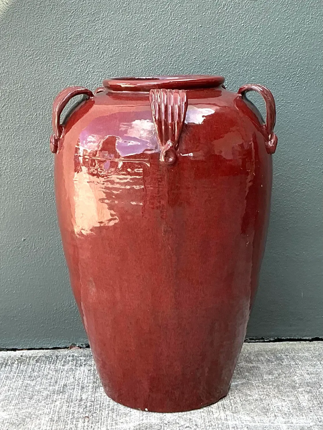 Vintage Glazed Ceramic Tall Stool — additional photo 5