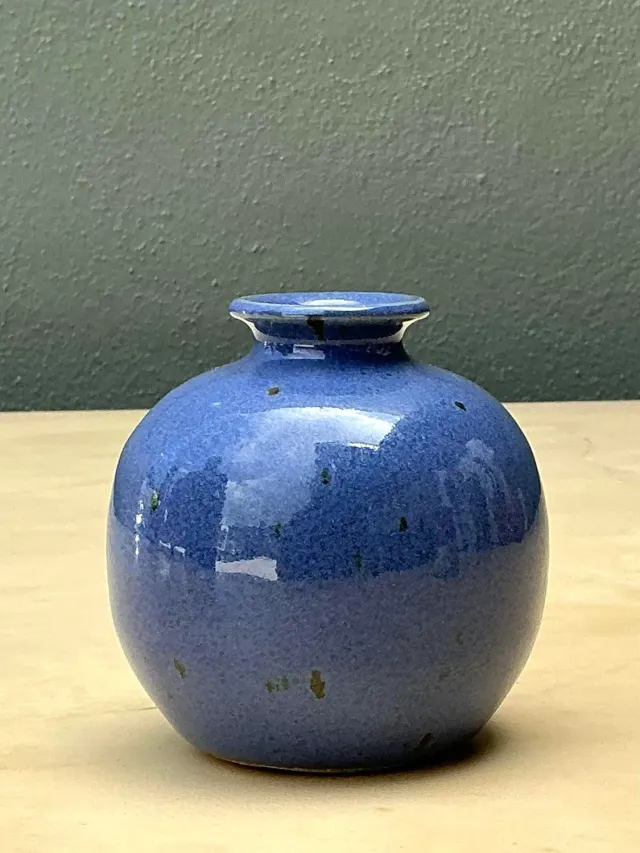 Vintage Glazed Ceramic Vase — additional photo 2