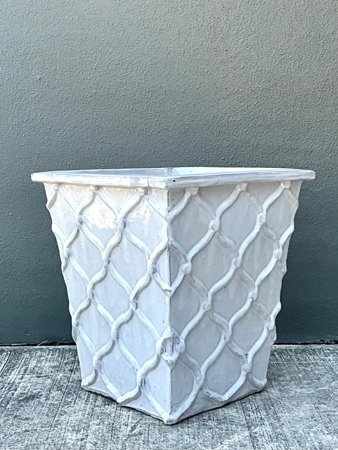Vintage Glazed Terracotta Planter — additional photo 2