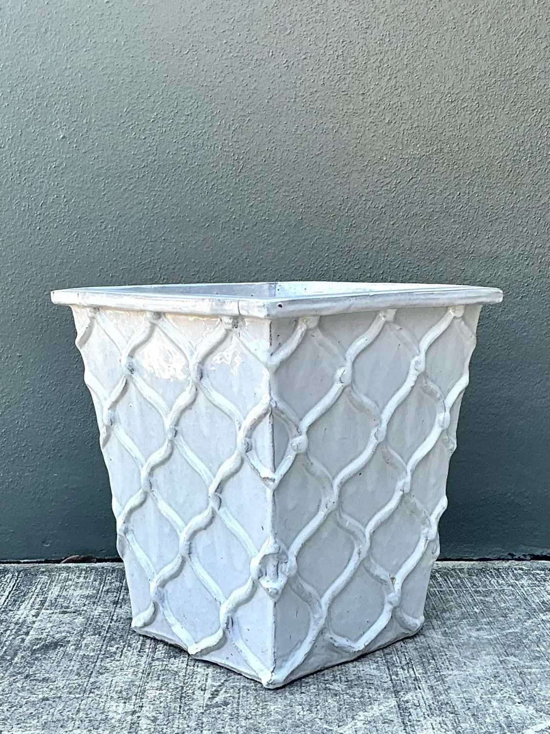 Vintage Glazed Terracotta Planter — additional photo 3