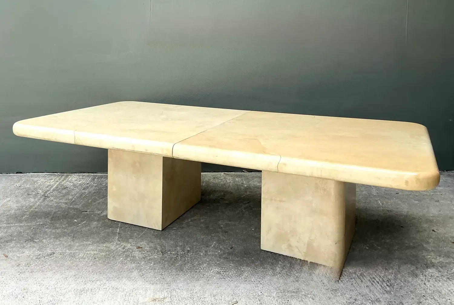 Vintage Goatskin Extendable Dining Table — additional photo 2