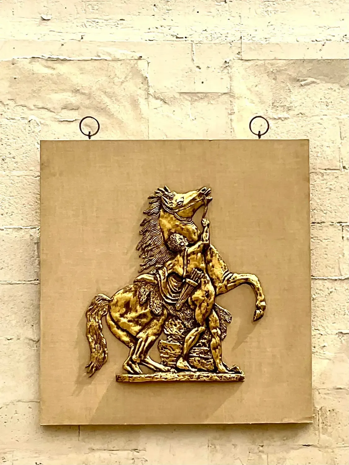Vintage Grand Tour Gladiator and Horse Fiberglass Relief — additional photo 2