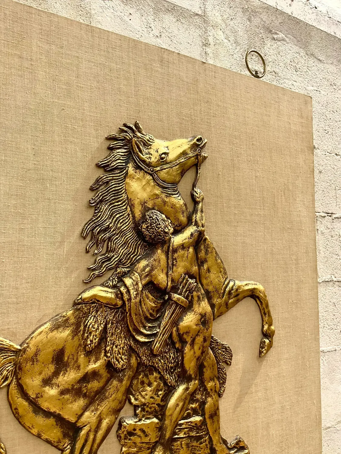Vintage Grand Tour Gladiator and Horse Fiberglass Relief — additional photo 3