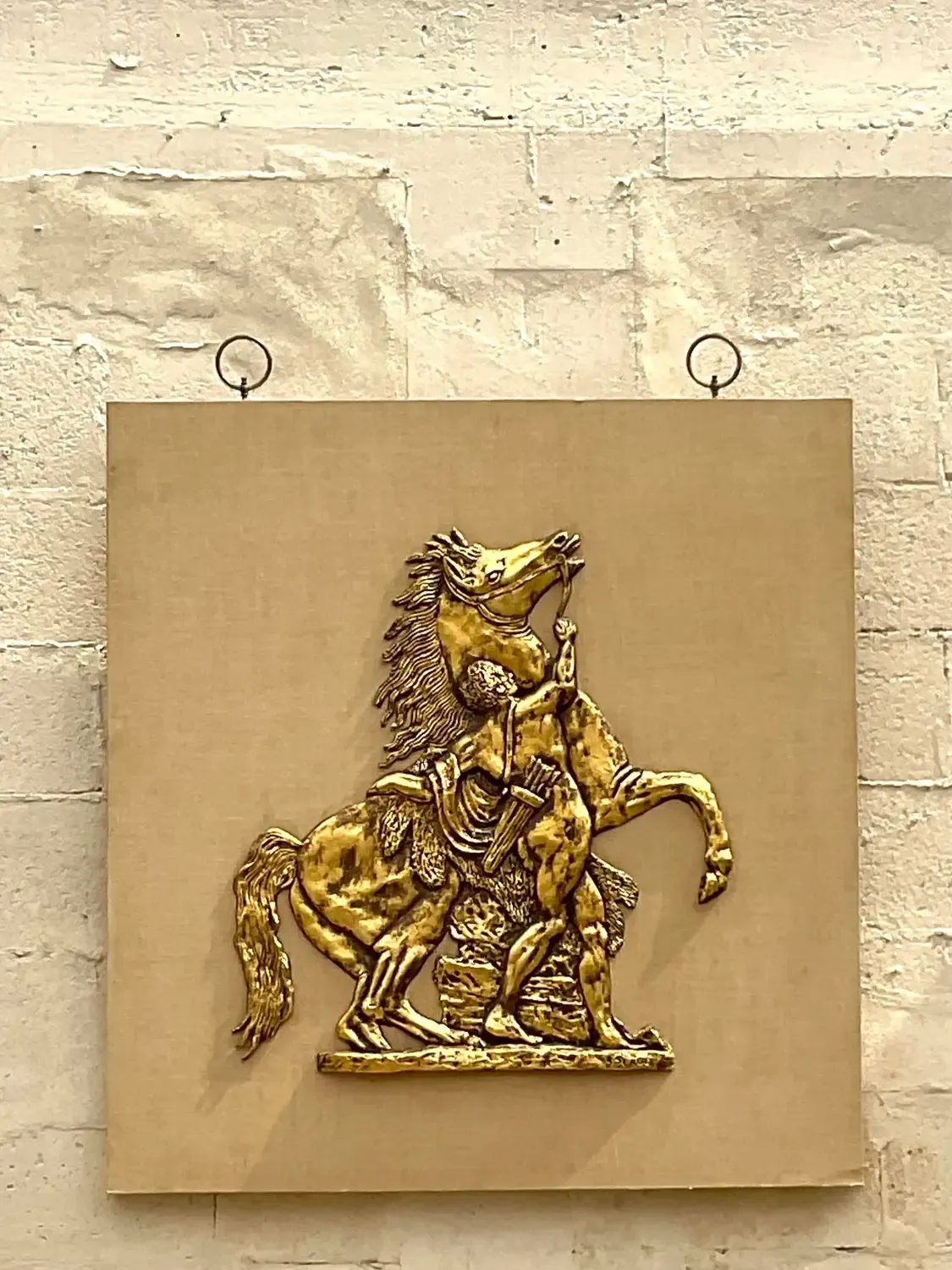 Vintage Grand Tour Gladiator and Horse Fiberglass Relief — additional photo 6