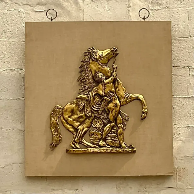 Vintage Grand Tour Gladiator and Horse Fiberglass Relief — additional photo 8