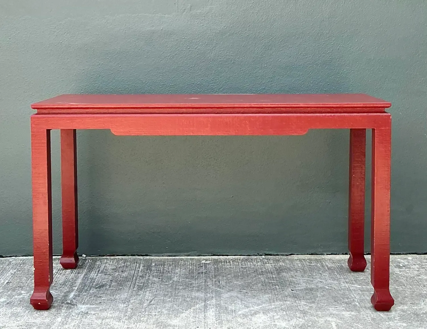 Vintage Grasscloth Ming Console Table — additional photo 1