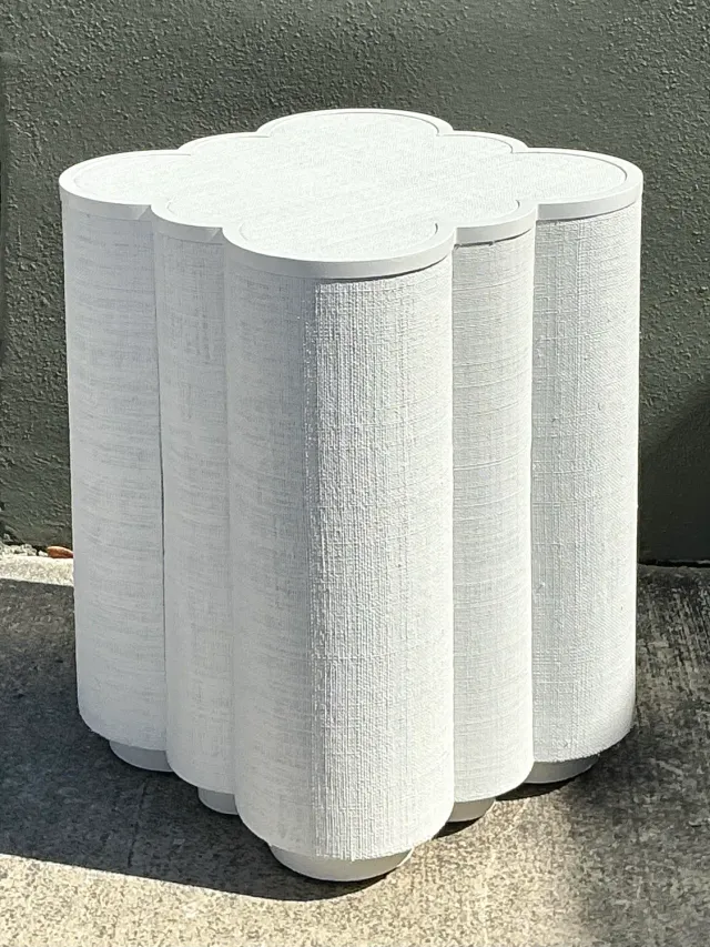 Vintage Grasscloth Side Table — additional photo 7