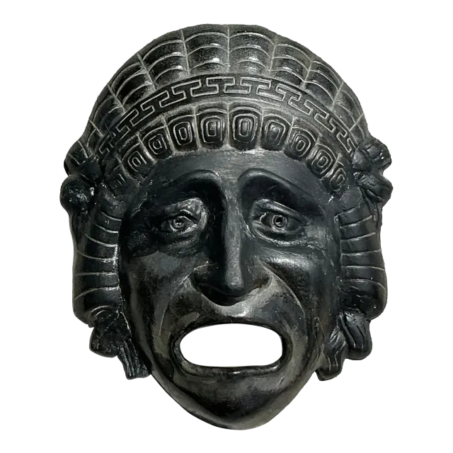 Vintage Greek Key TerraCotta Face Plaque — additional photo 6