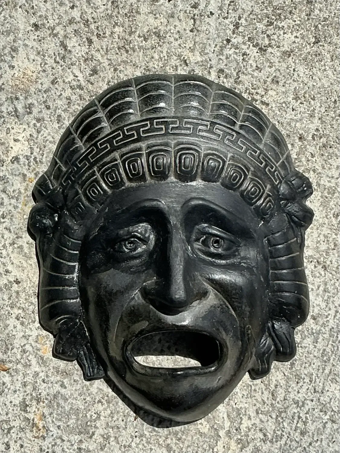 Vintage Greek Key TerraCotta Face Plaque — additional photo 7
