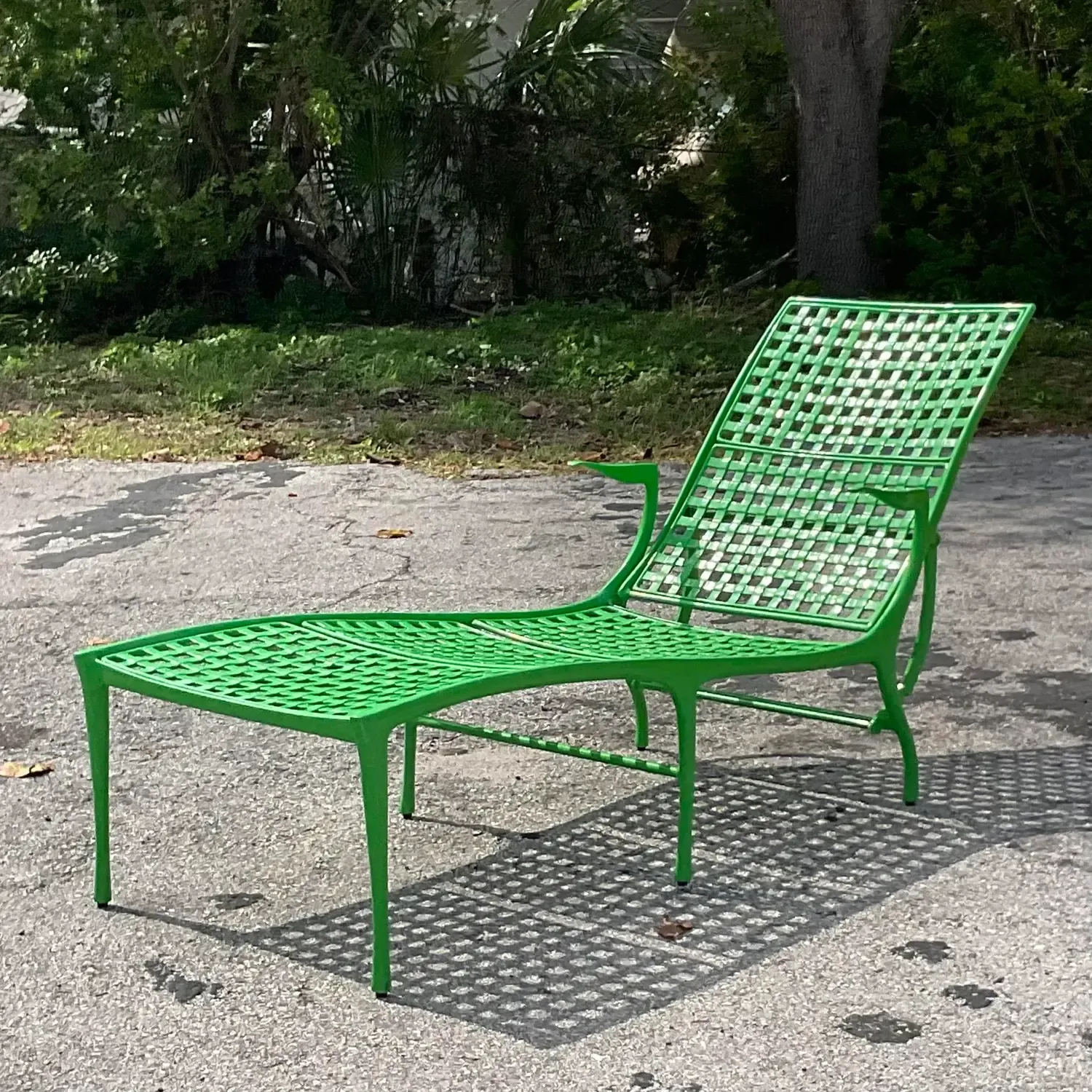 Vintage Green Dan Johnson Chaise Lounge for Brown Jordan — additional photo 4