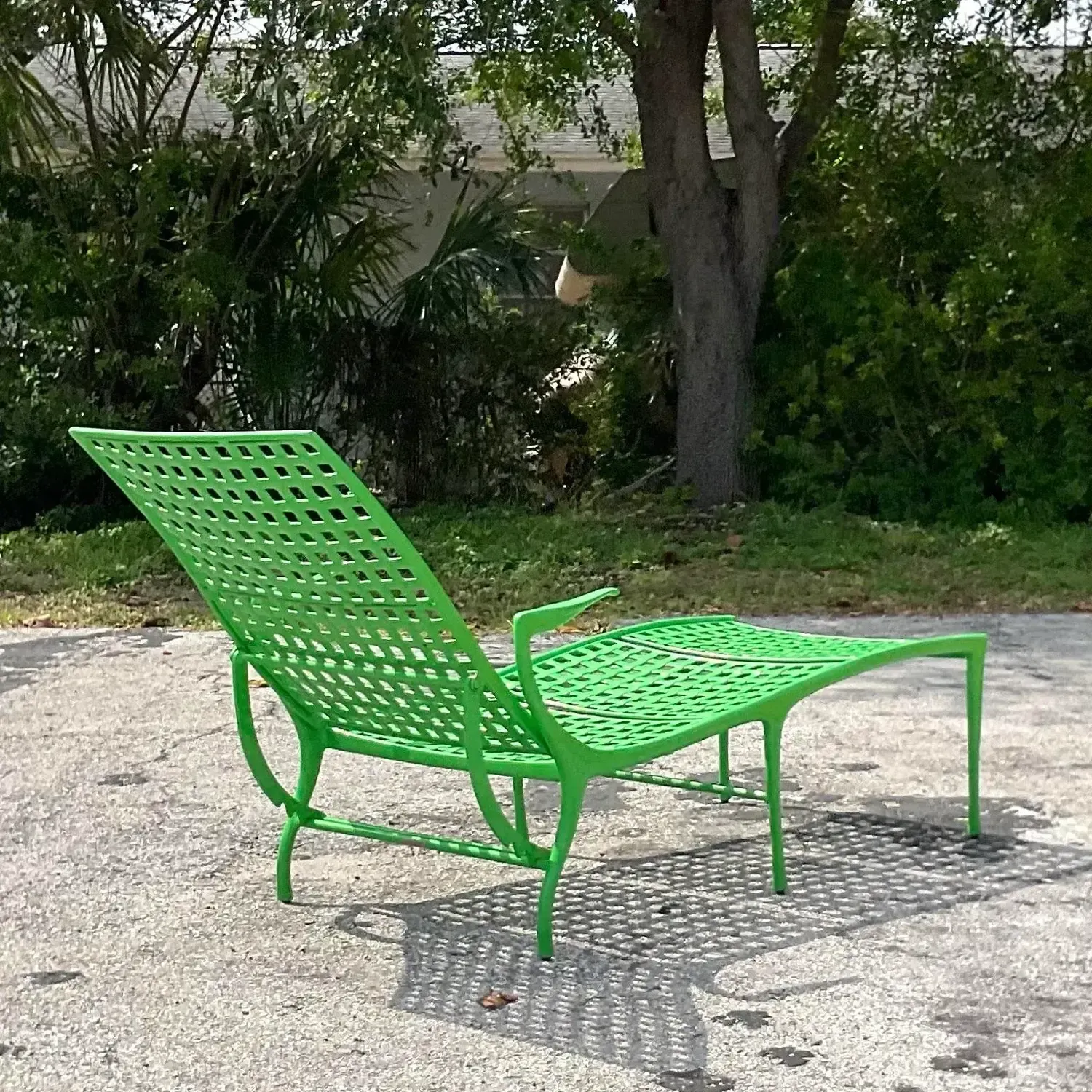 Vintage Green Dan Johnson Chaise Lounge for Brown Jordan — additional photo 6