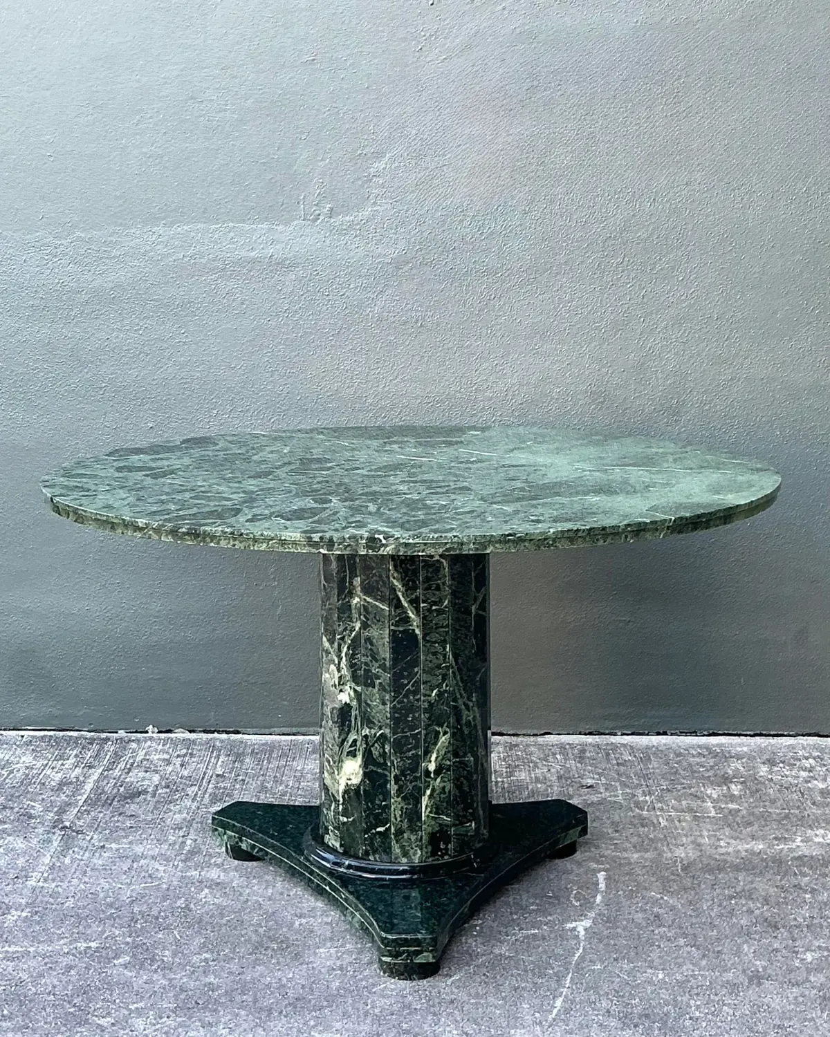 Vintage Green Marble Pedestal Table — additional photo 3
