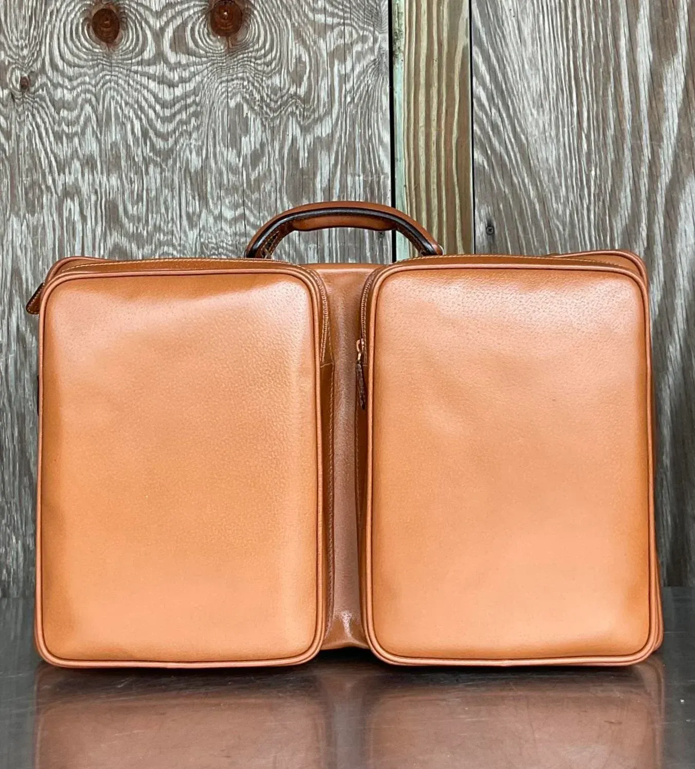 Vintage Gucci Leather Travel Bag With Original Box — additional photo 7