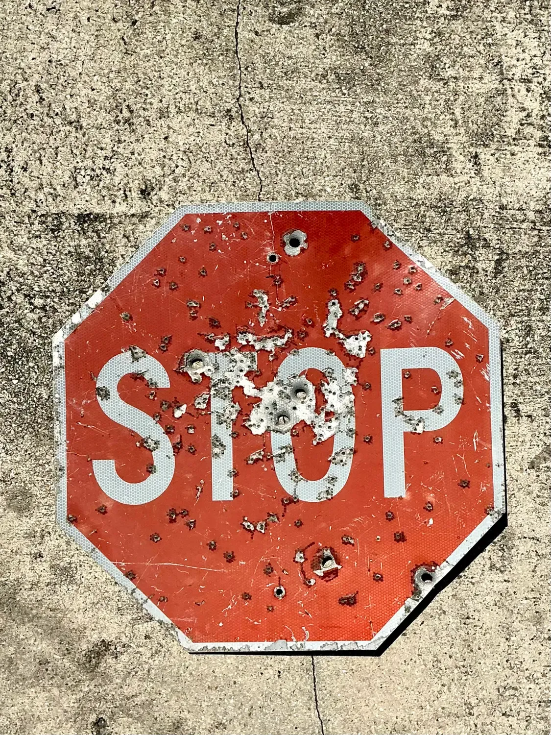Vintage Gunshot Stop Sign — additional photo 5