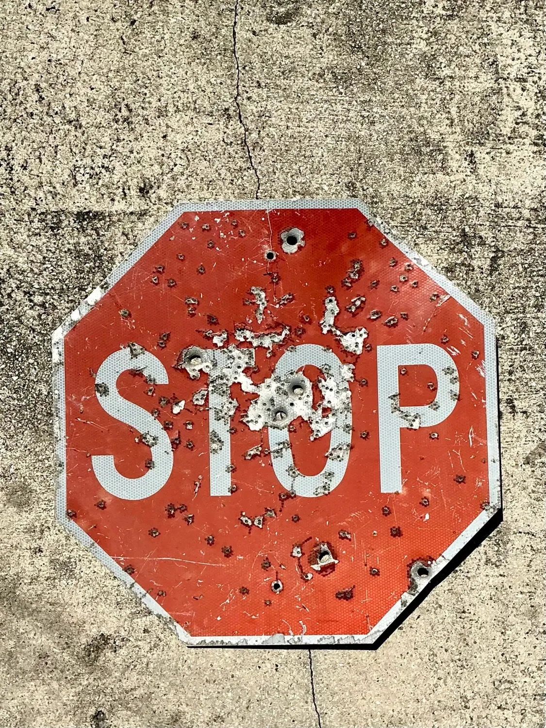 Vintage Gunshot Stop Sign — additional photo 7