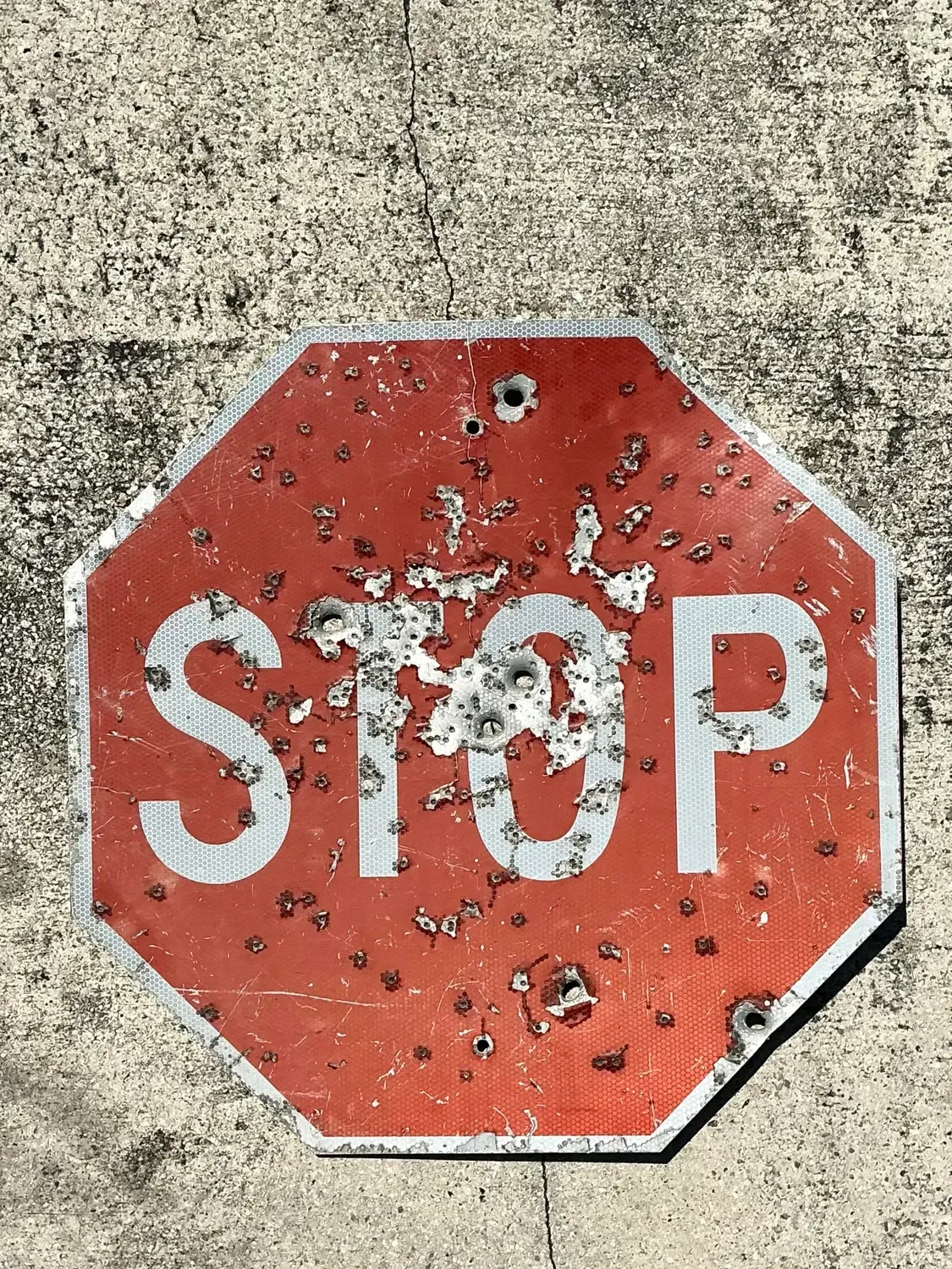Vintage Gunshot Stop Sign — additional photo 8