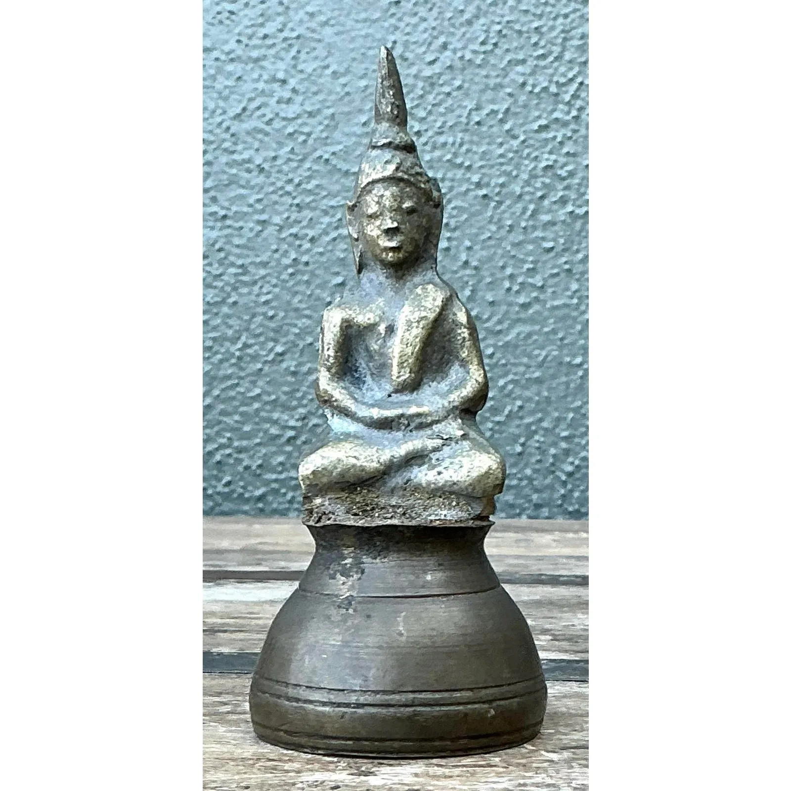 Vintage Hammered Brass Candle Snuffer — additional photo 1