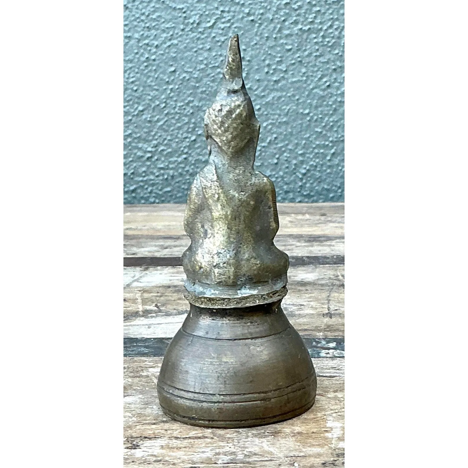 Vintage Hammered Brass Candle Snuffer — additional photo 2