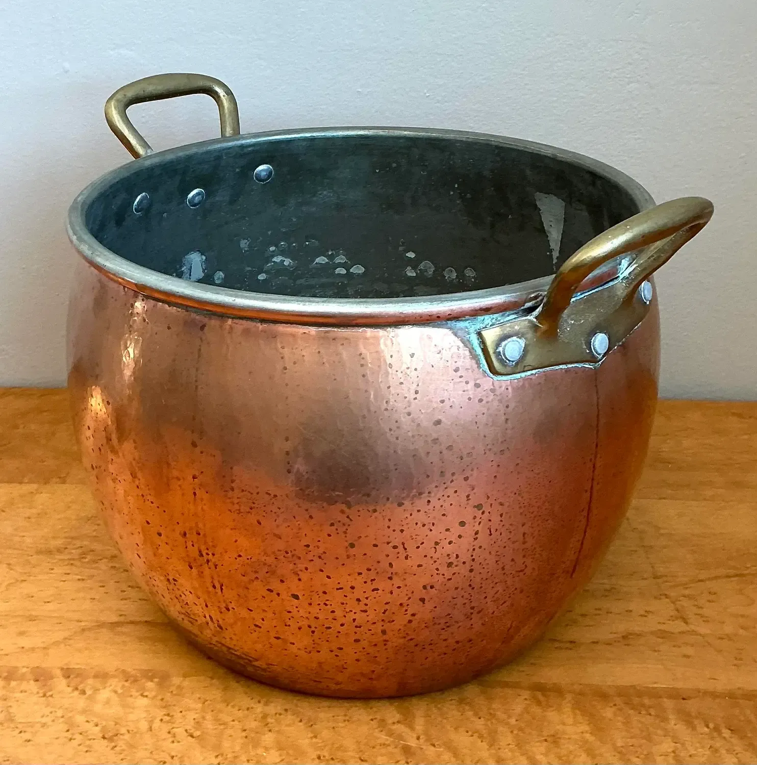 Vintage Hammered Copper and Brass Planter — additional photo 6