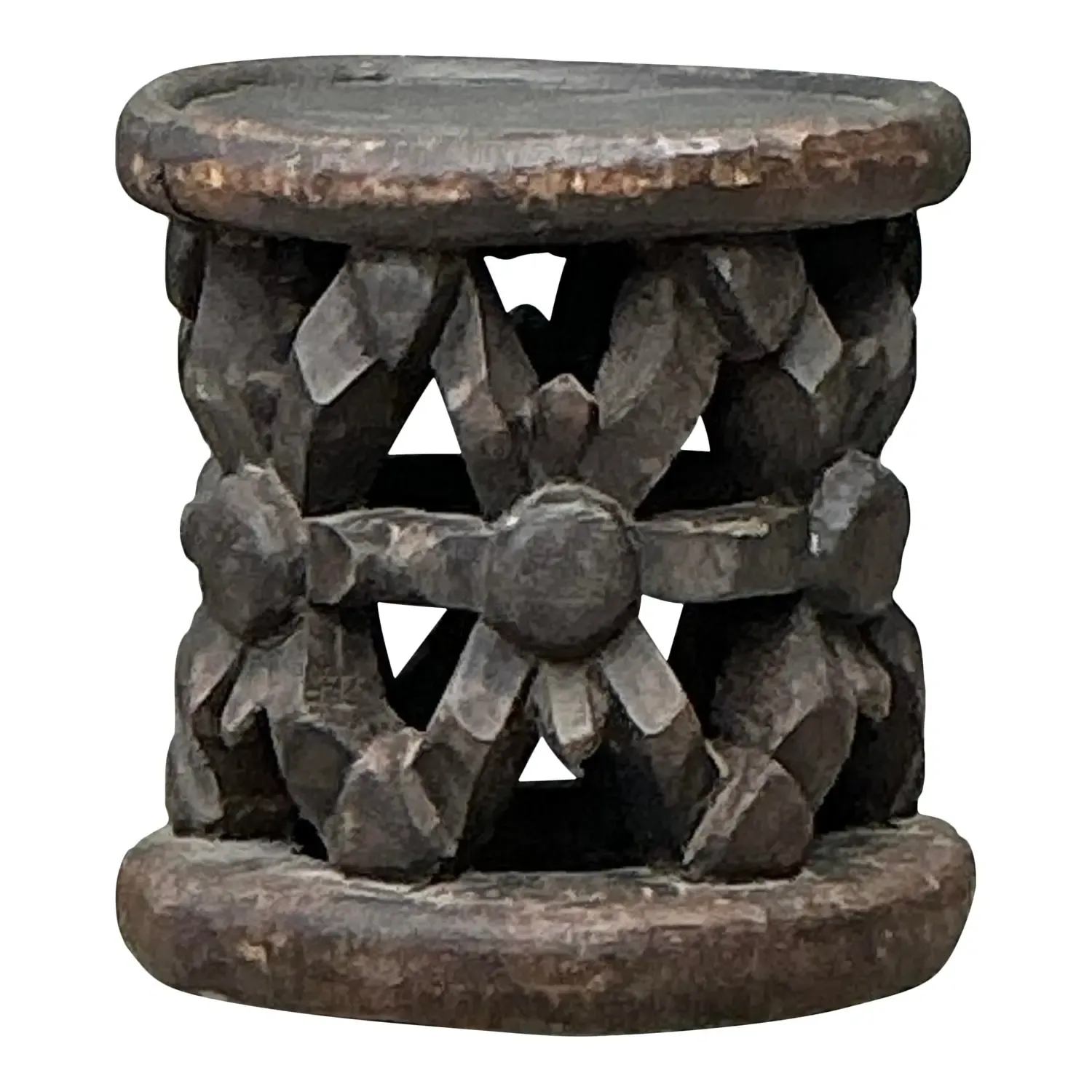 Vintage Hand Carved Bambileke Low Stool — additional photo 1