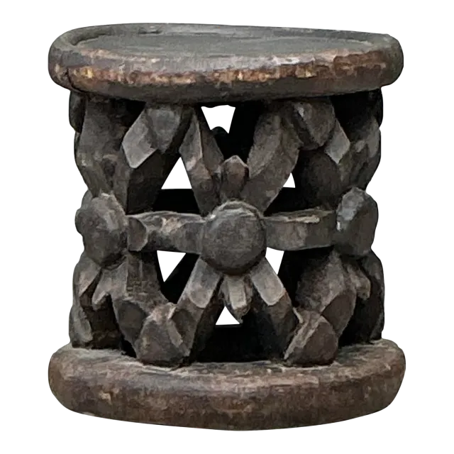 Vintage Hand Carved Bambileke Low Stool — additional photo 2