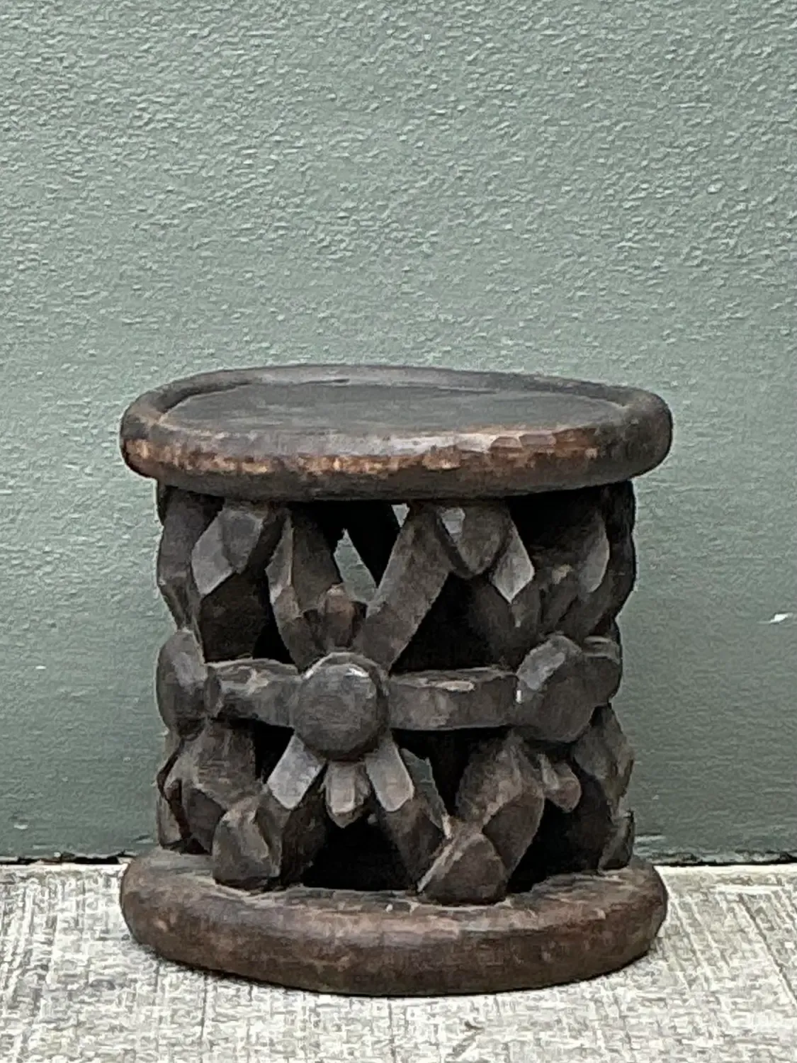 Vintage Hand Carved Bambileke Low Stool — additional photo 4
