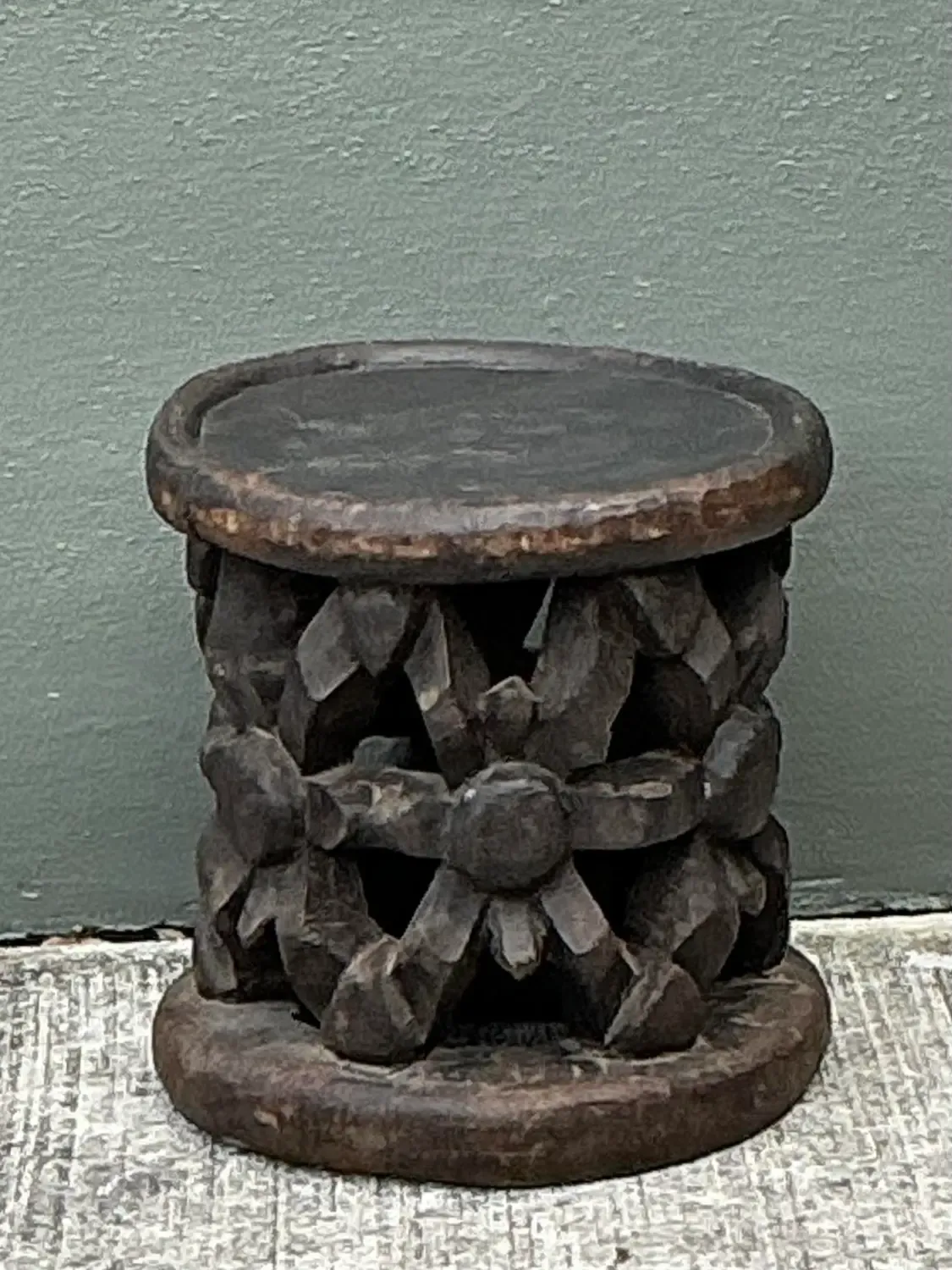 Vintage Hand Carved Bambileke Low Stool — additional photo 5