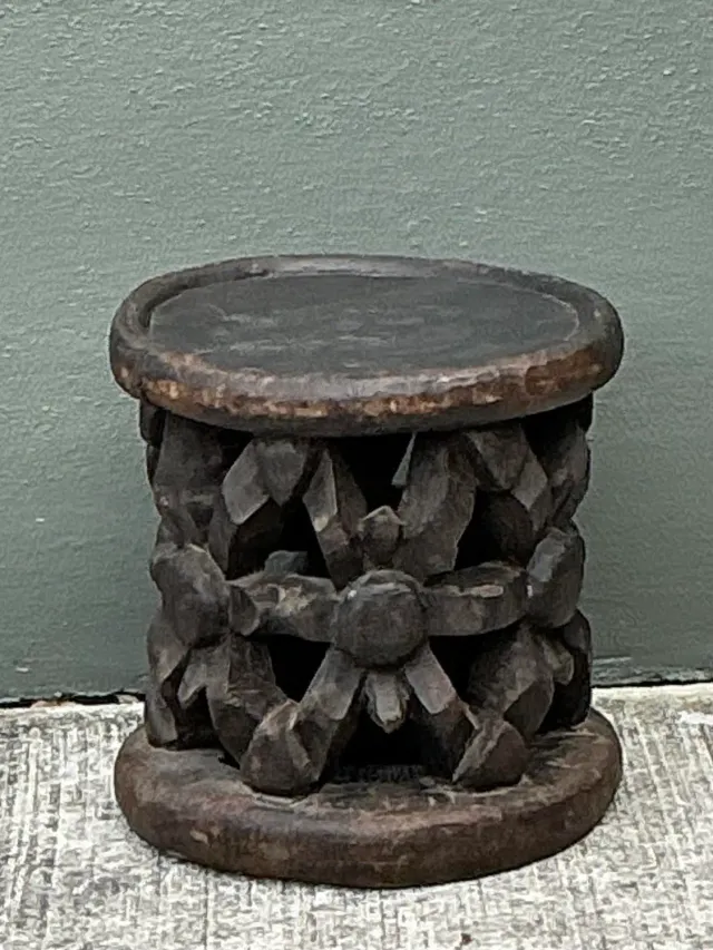 Vintage Hand Carved Bambileke Low Stool — additional photo 5