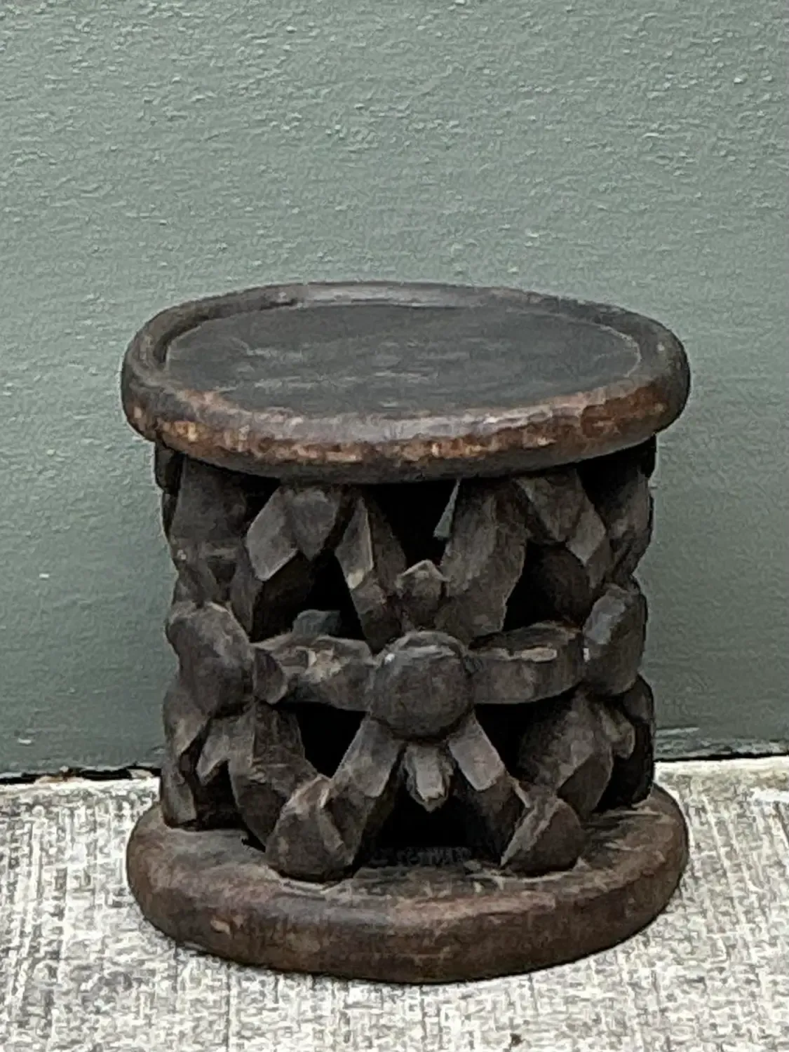 Vintage Hand Carved Bambileke Low Stool — additional photo 7