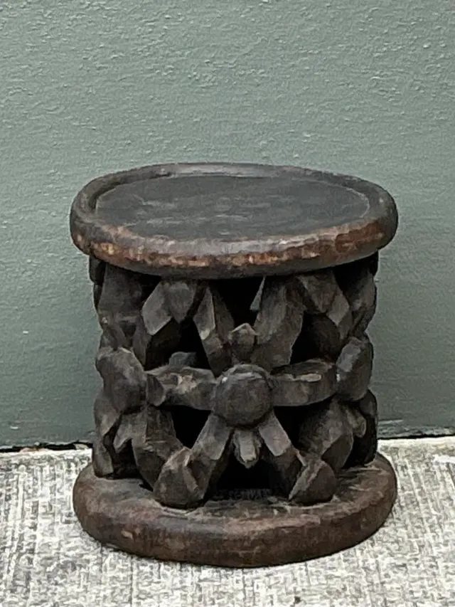 Vintage Hand Carved Bambileke Low Stool — additional photo 7