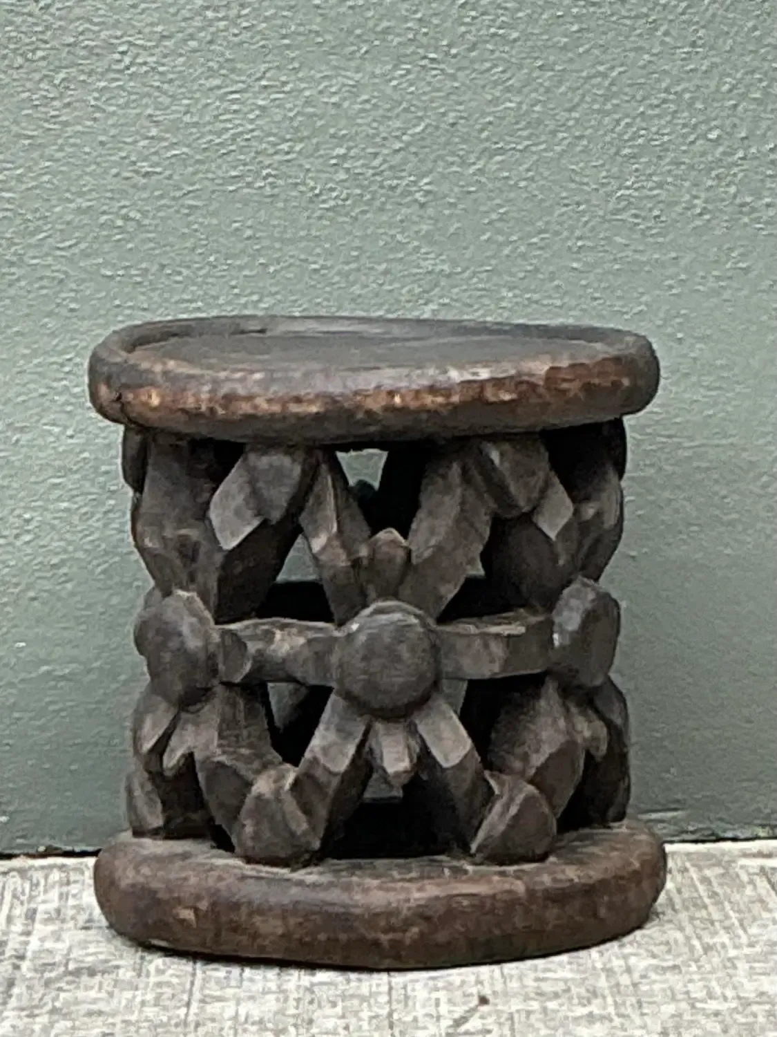 Vintage Hand Carved Bambileke Low Stool — additional photo 8
