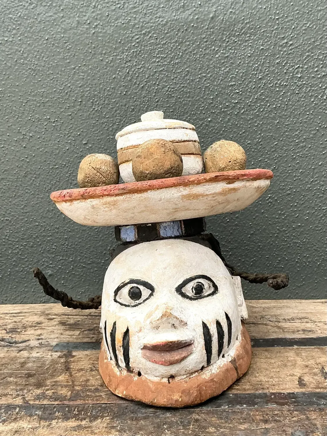 Vintage Hand Carved Bust of Man — additional photo 2