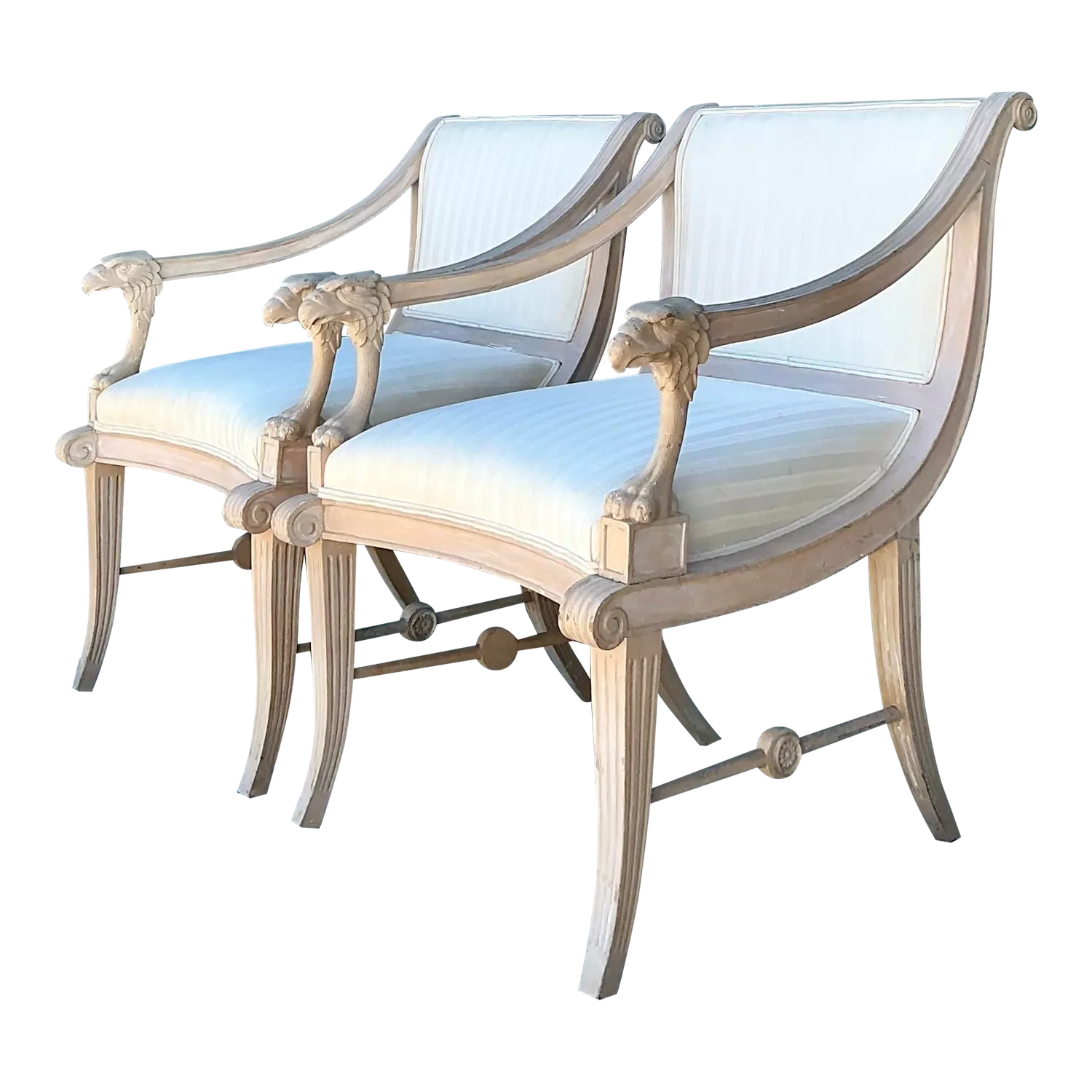 Vintage Hand Carved Eagles Head Lounge Chairs - A Pair — additional photo 1