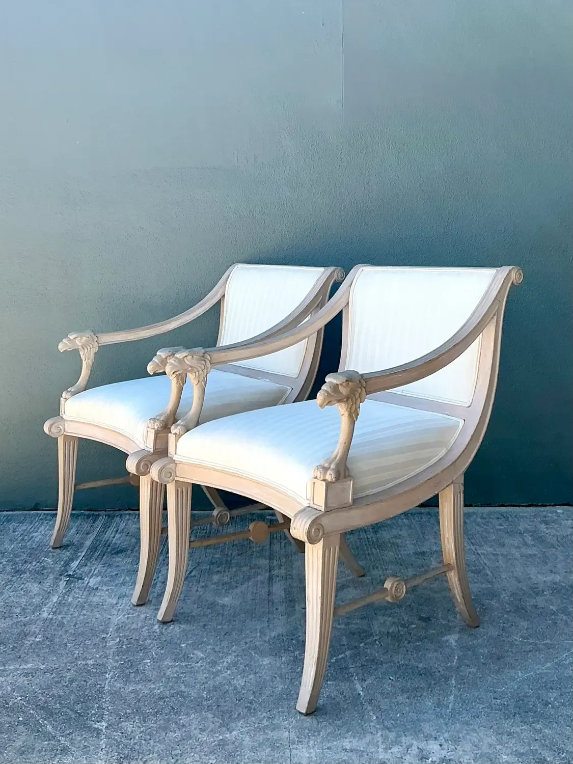 Vintage Hand Carved Eagles Head Lounge Chairs - A Pair — additional photo 2