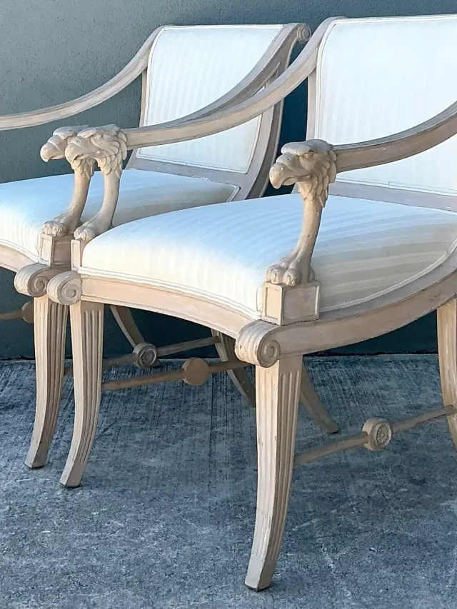 Vintage Hand Carved Eagles Head Lounge Chairs - A Pair — additional photo 5