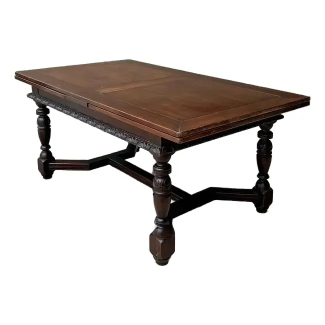 Vintage Hand Carved Extendable Dining Table — additional photo 1