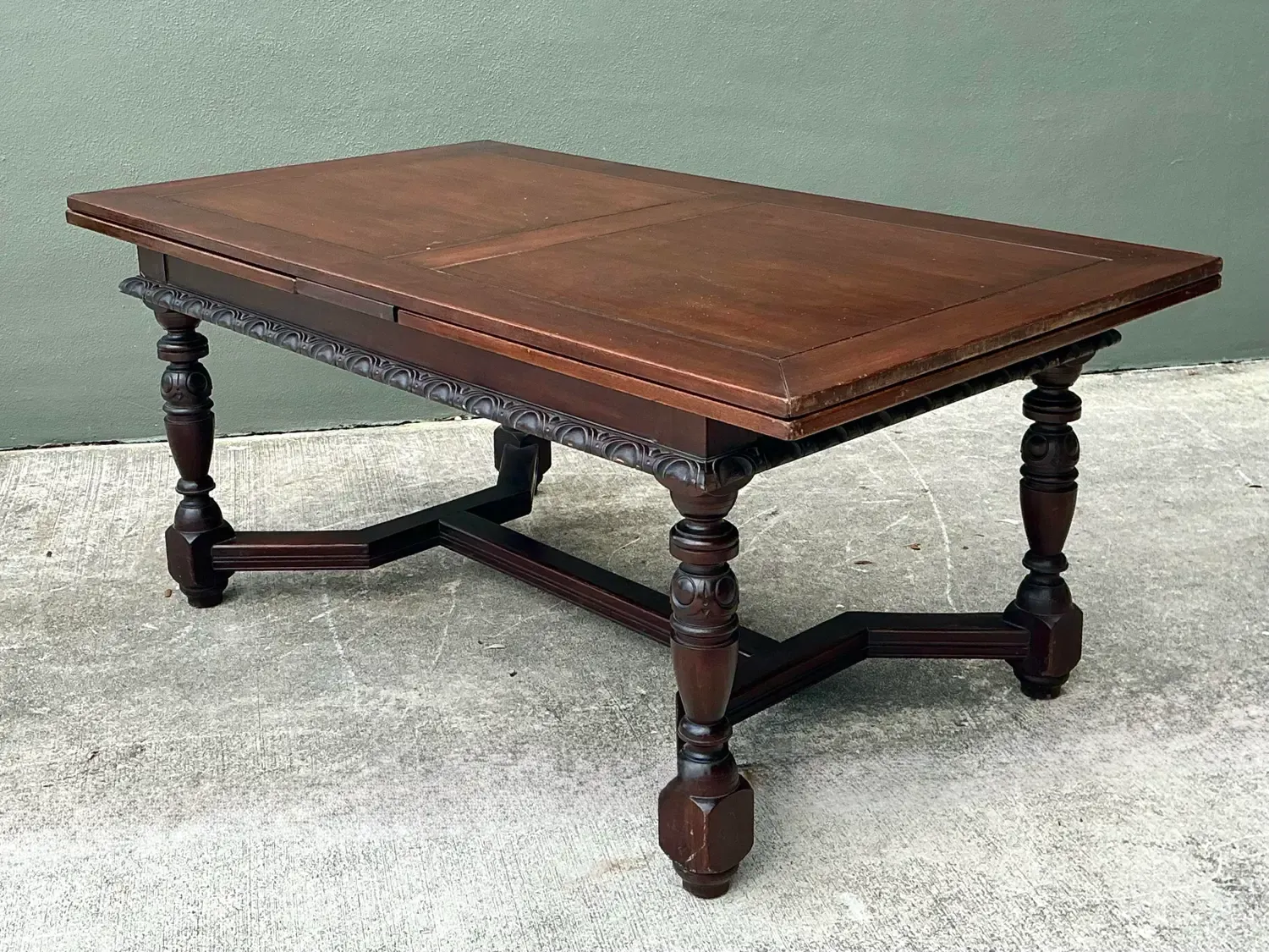 Vintage Hand Carved Extendable Dining Table — additional photo 2