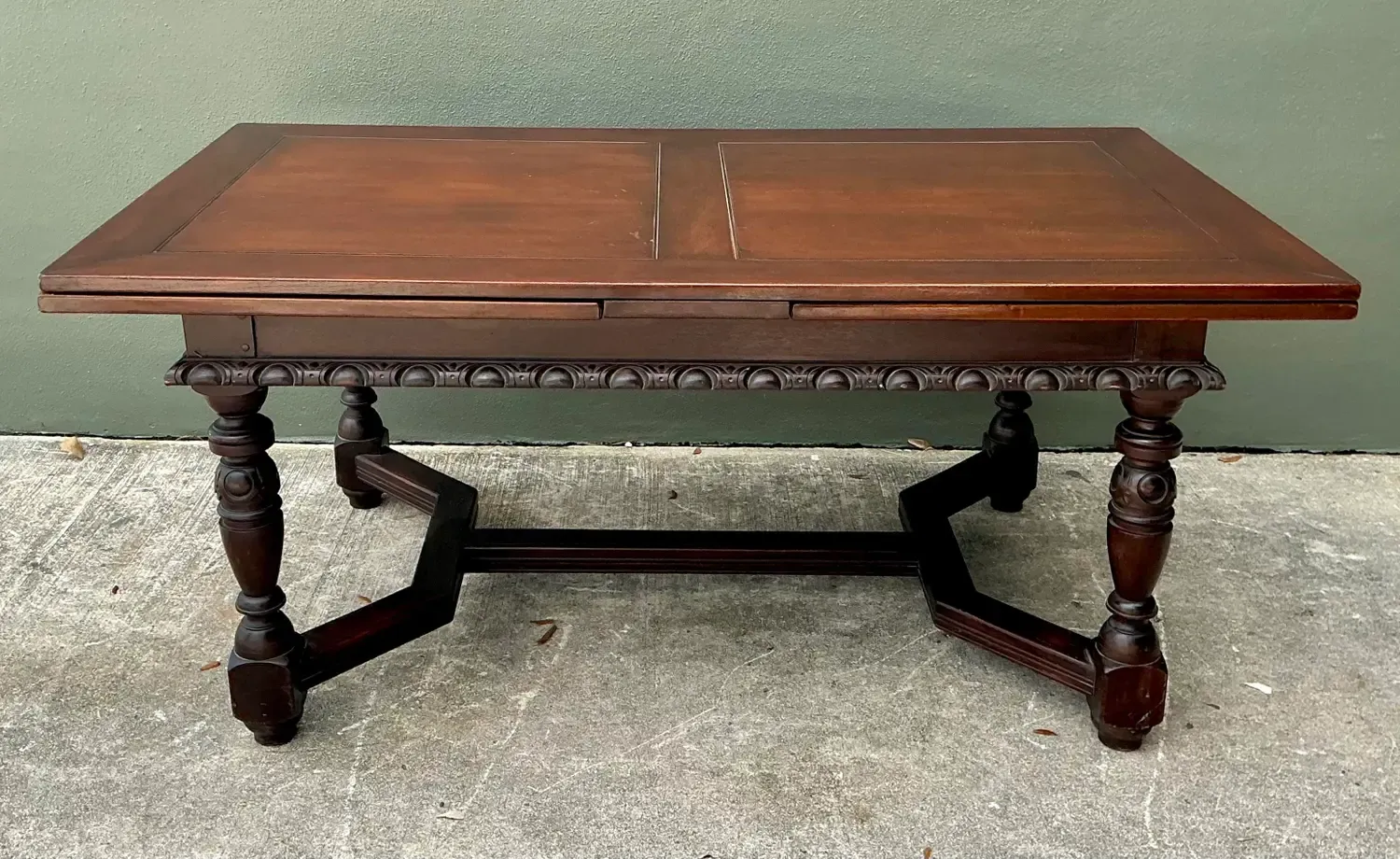 Vintage Hand Carved Extendable Dining Table — additional photo 3