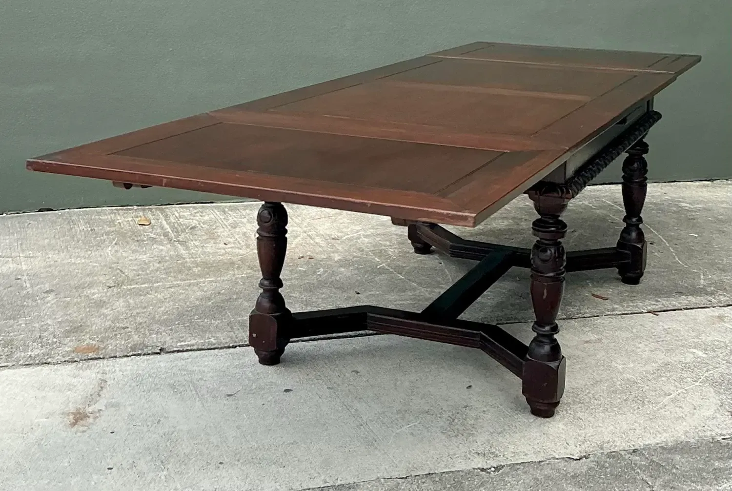 Vintage Hand Carved Extendable Dining Table — additional photo 4