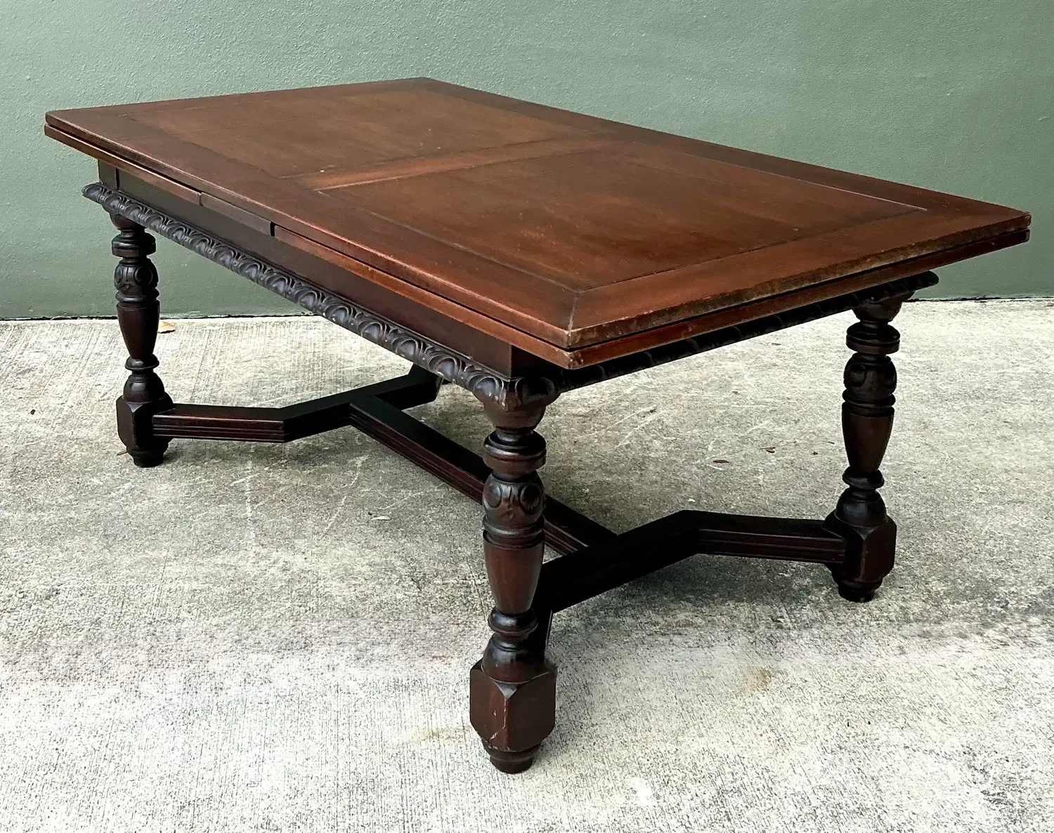 Vintage Hand Carved Extendable Dining Table — additional photo 7