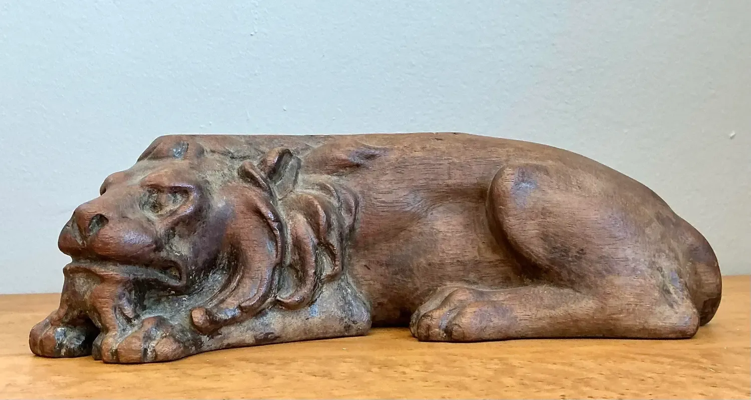 Vintage Hand Carved Lion — additional photo 4