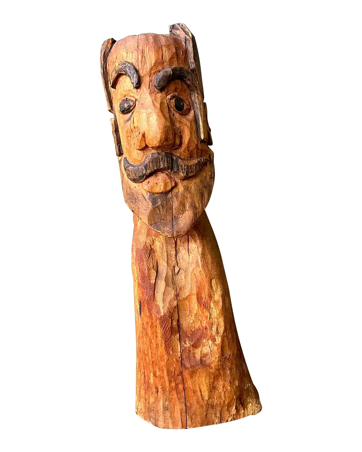 Vintage Hand Carved Man With Mustache — additional photo 1