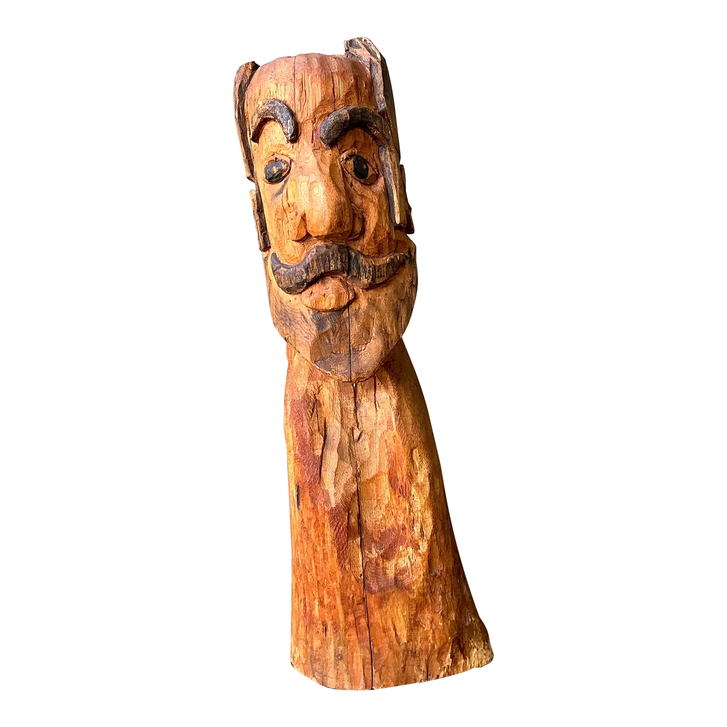 Vintage Hand Carved Man With Mustache — additional photo 6